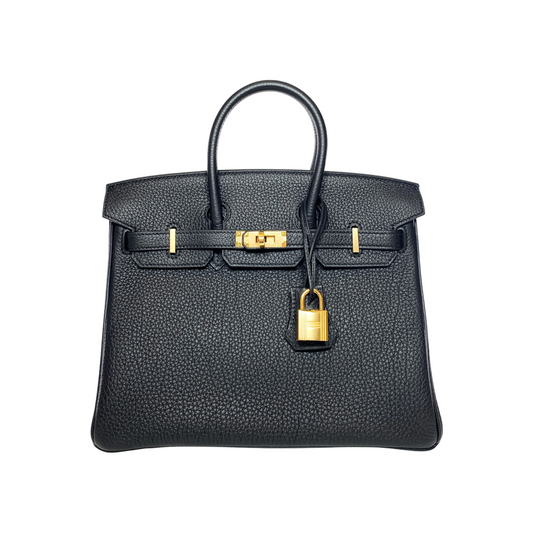 Hermes Birkin 25 Black Togo Gold Hardware