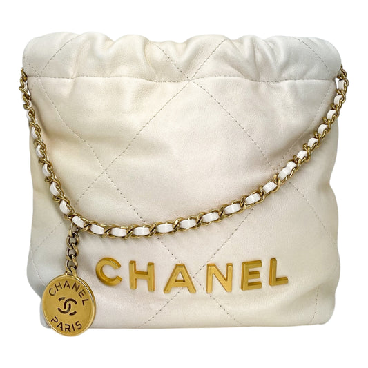 Chanel 22 Champagne Iridescent Mini