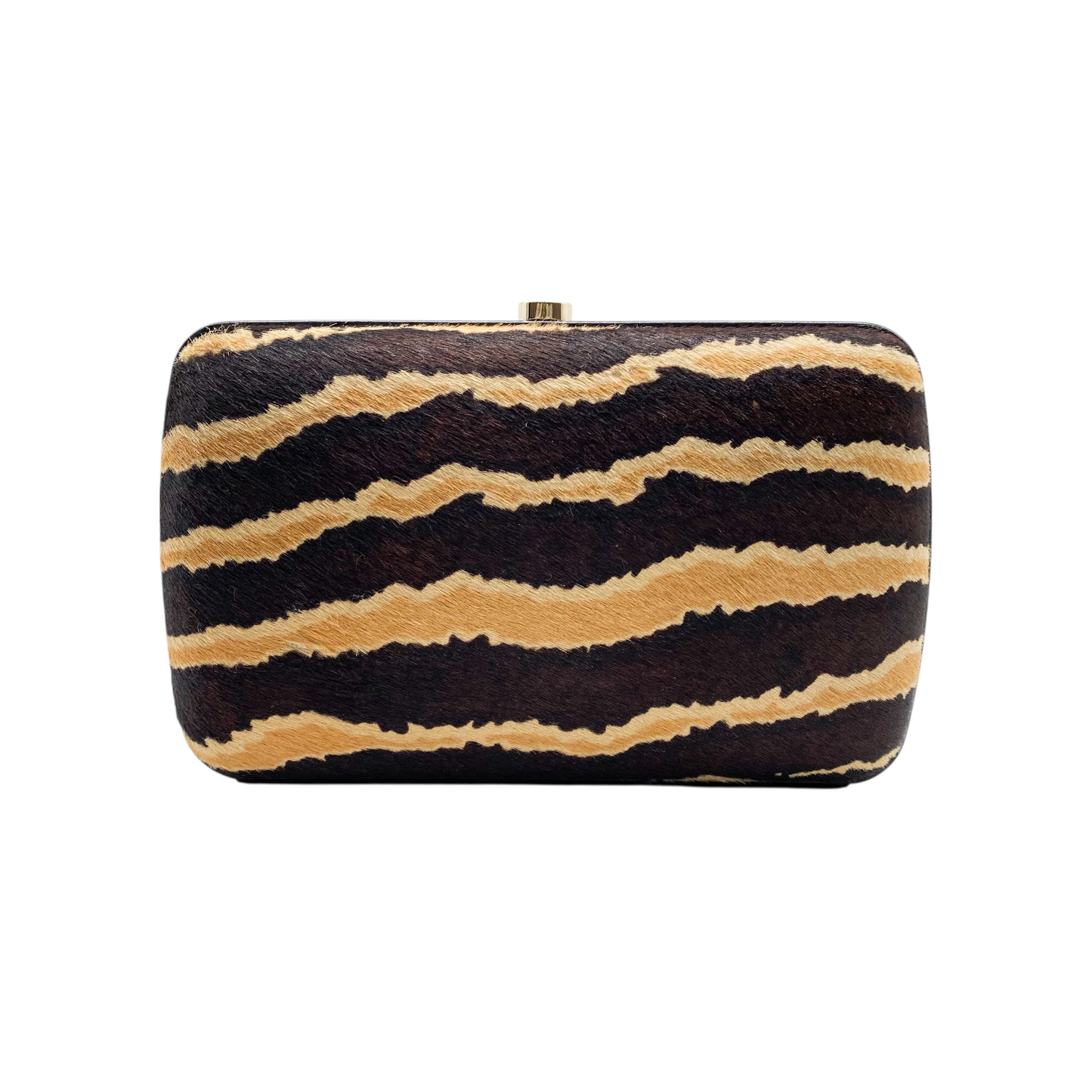 Gucci Brown Beige Pony Hair Clutch