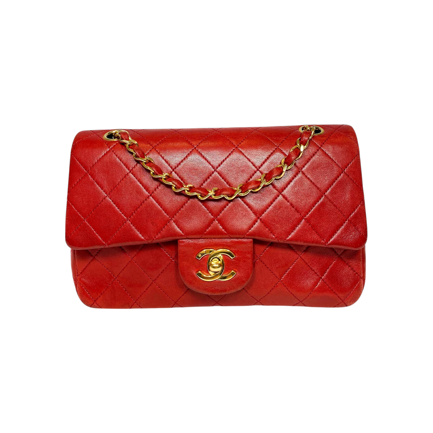 Chanel Small Red Classic Flap Bag