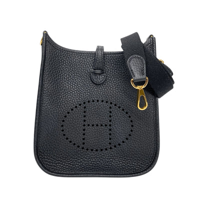 Hermes Evelyne TPM Noir Clemence Gold Hardware