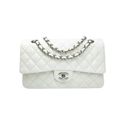 Chanel White Medium Double Flap Bag