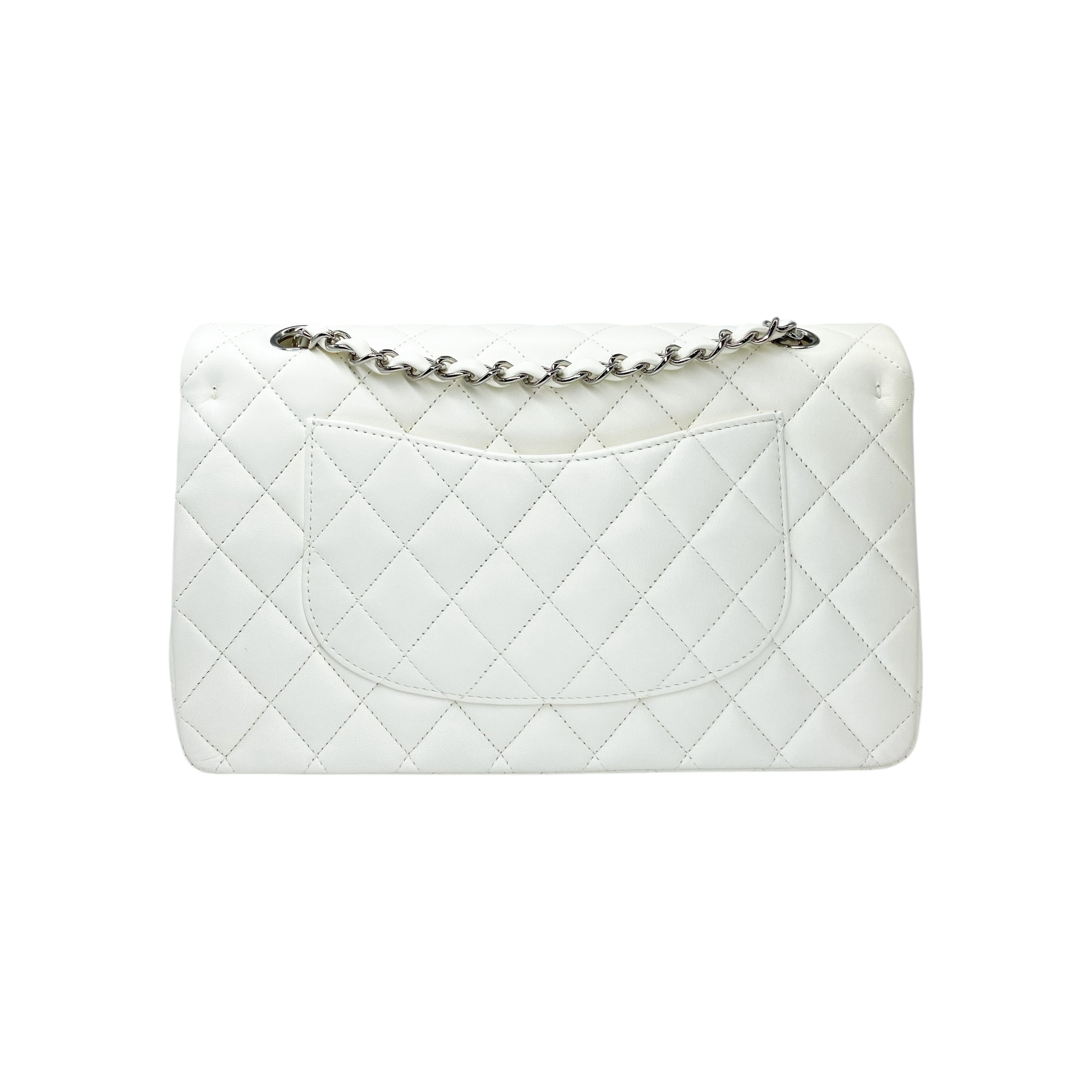 Chanel White Medium Double Flap Bag