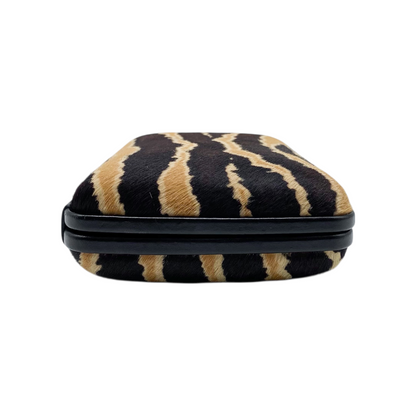 Gucci Brown Beige Pony Hair Clutch