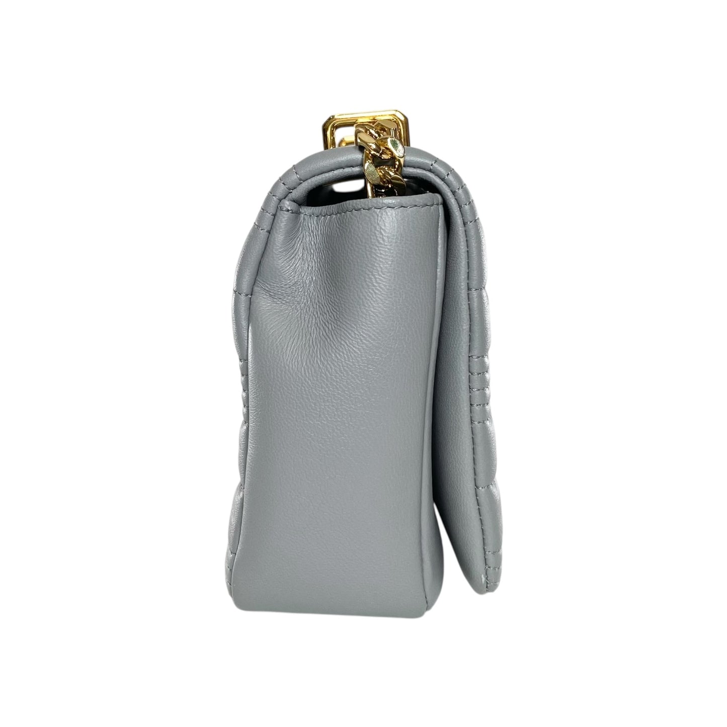 Burberry Grey Quilted TB Logo Lola Flap Bag