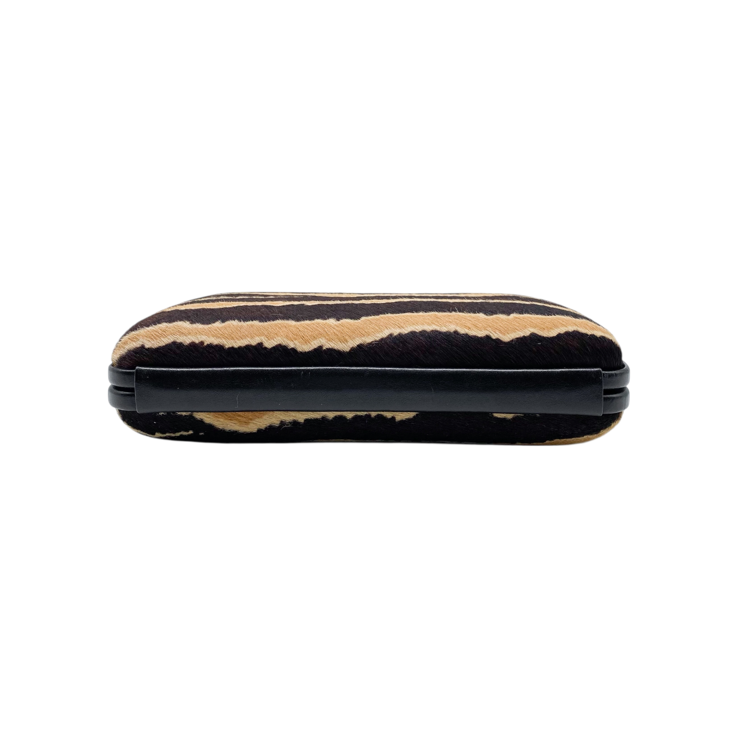 Gucci Brown Beige Pony Hair Clutch