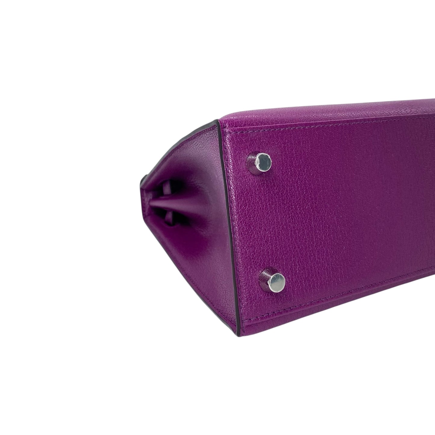 Hermes Kelly 25 Anemone Chevre Leather Palladium Hardware