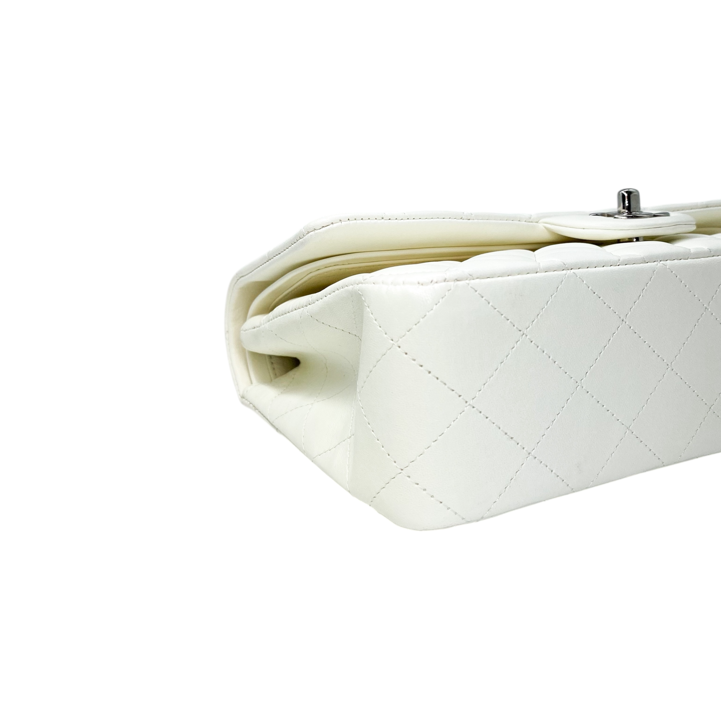 Chanel White Medium Double Flap Bag