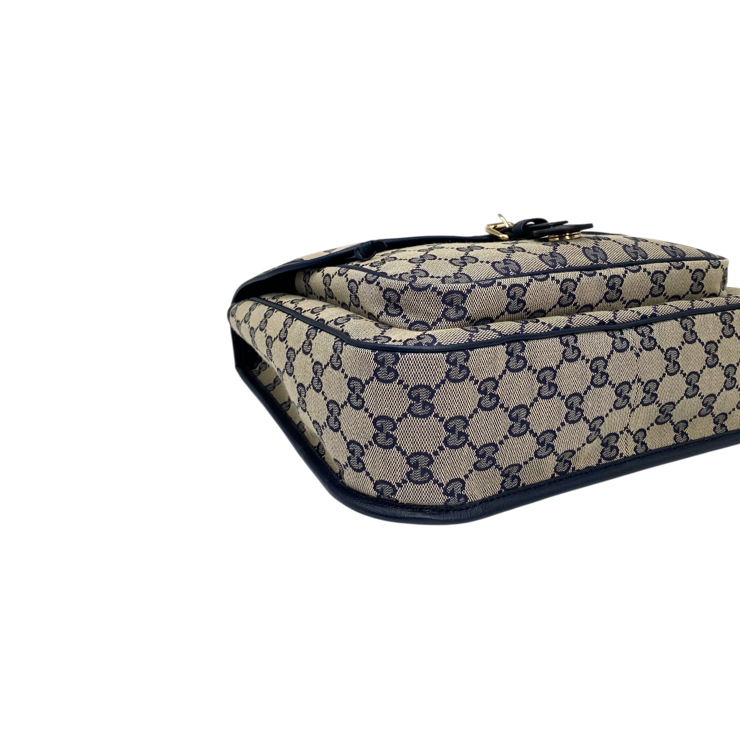 Gucci Navy Beige Monogram Kids Messenger Bag