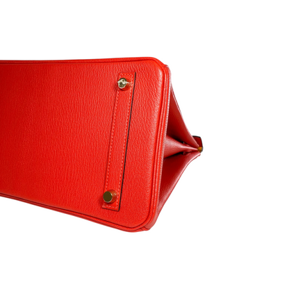 Hermes Birkin 30 Rouge Tomate Moutarde HSS Chevre Gold Hardware