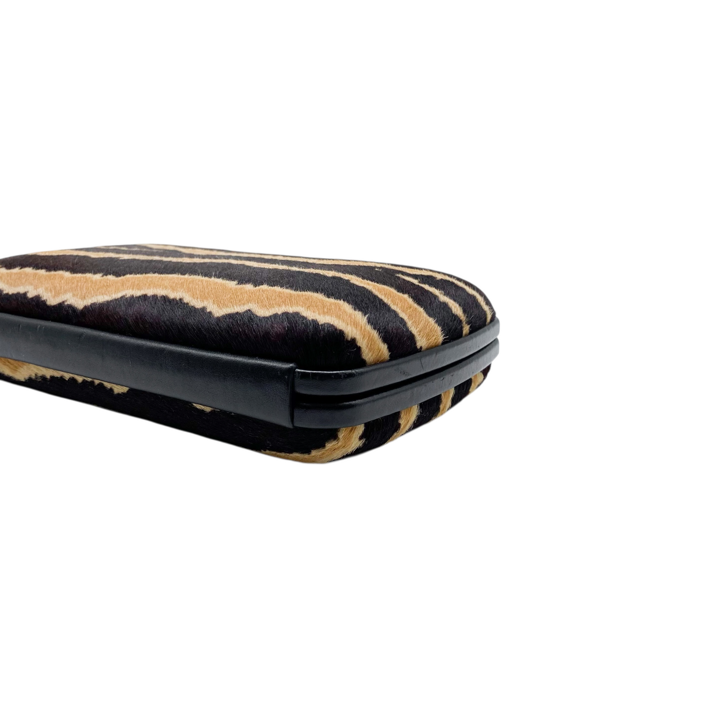 Gucci Brown Beige Pony Hair Clutch