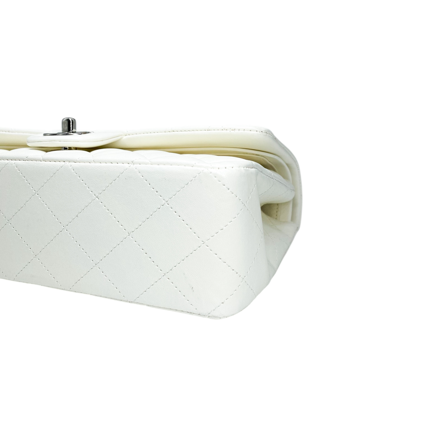 Chanel White Medium Double Flap Bag