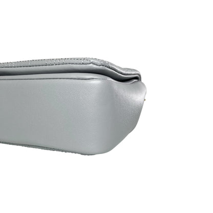 Burberry Grey Quilted TB Logo Lola Flap Bag