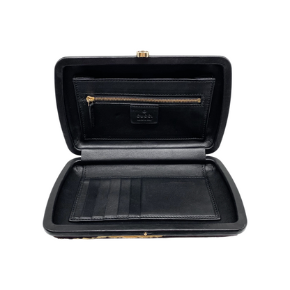 Gucci Brown Beige Pony Hair Clutch