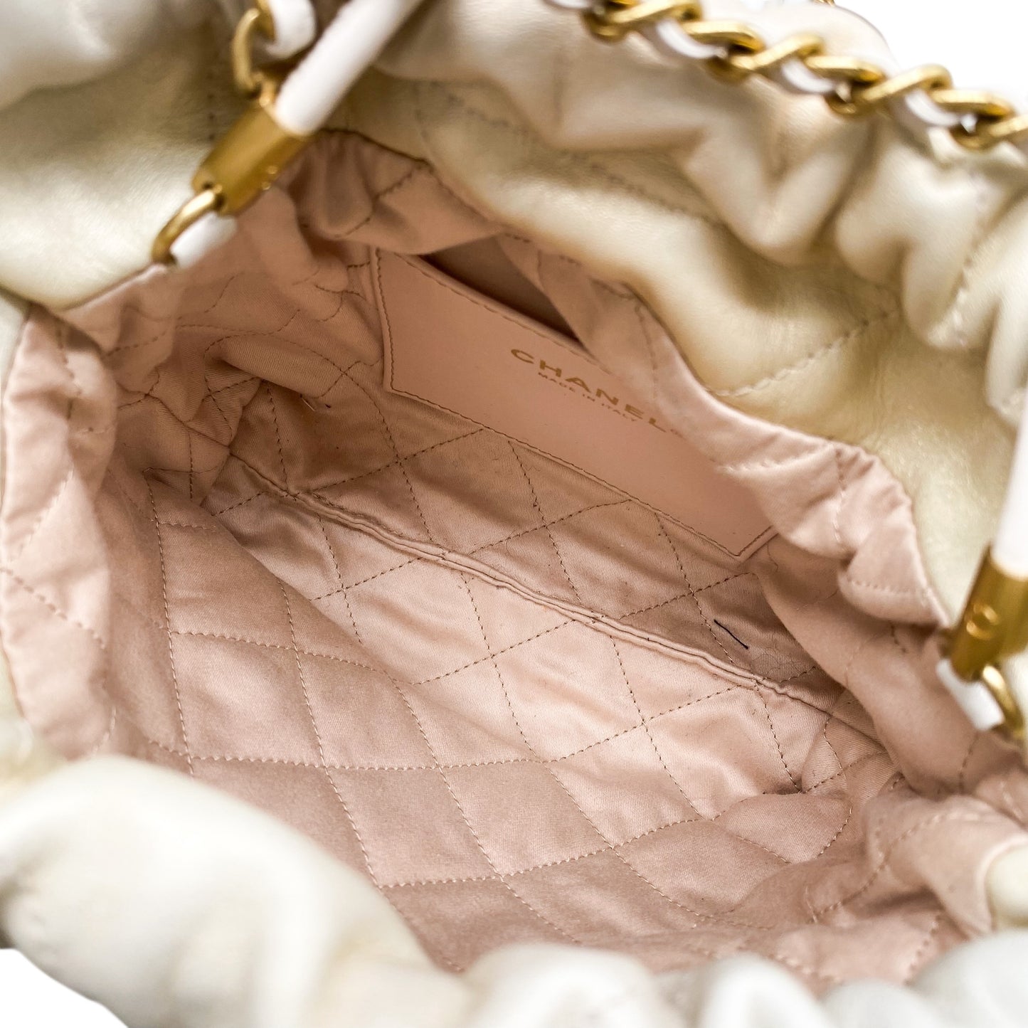 Chanel 22 Champagne Iridescent Mini