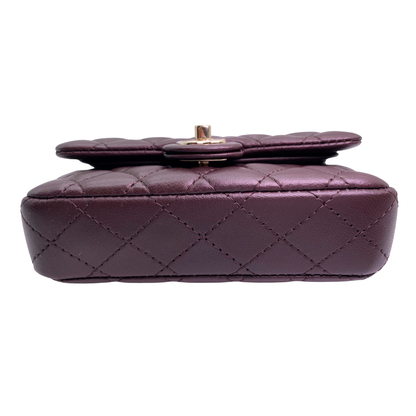 Chanel Dark Brown Nano Classic Double Flap Bag Charm