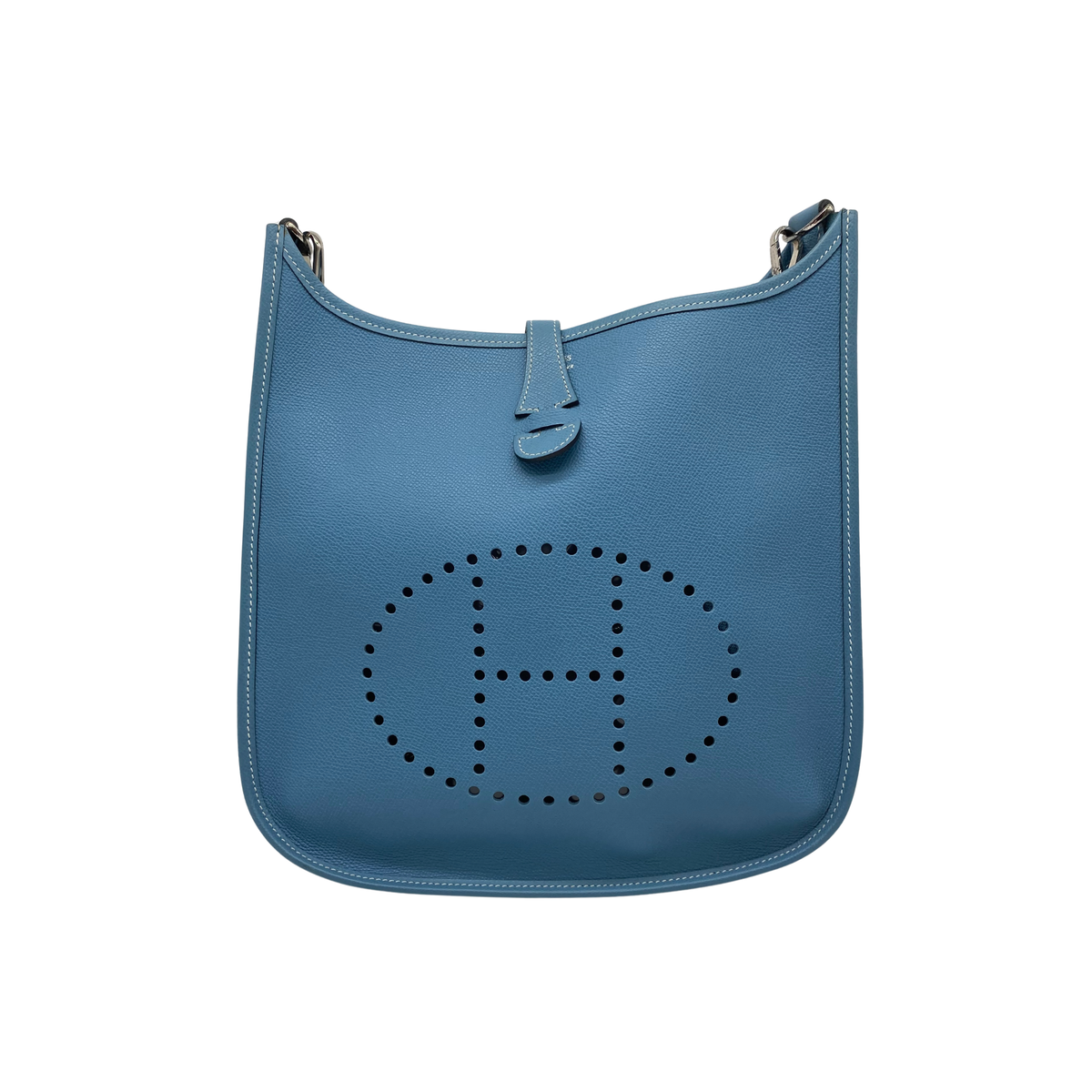 Hermes Evelyne 29 PM Blue Jean Epsom Palladium Hardware