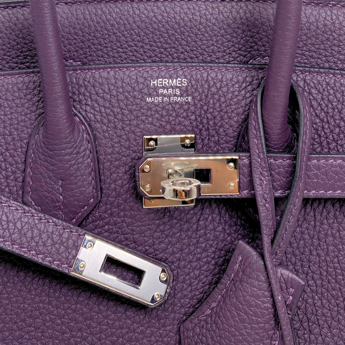 Hermes Birkin 25 Raisin Togo Palladium Hardware