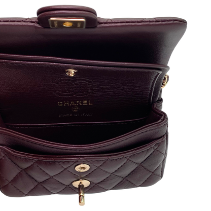 Chanel Dark Brown Nano Classic Double Flap Bag Charm