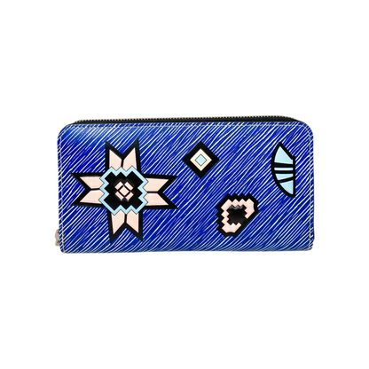 Louis Vuitton Blue Azteque Zippy Wallet