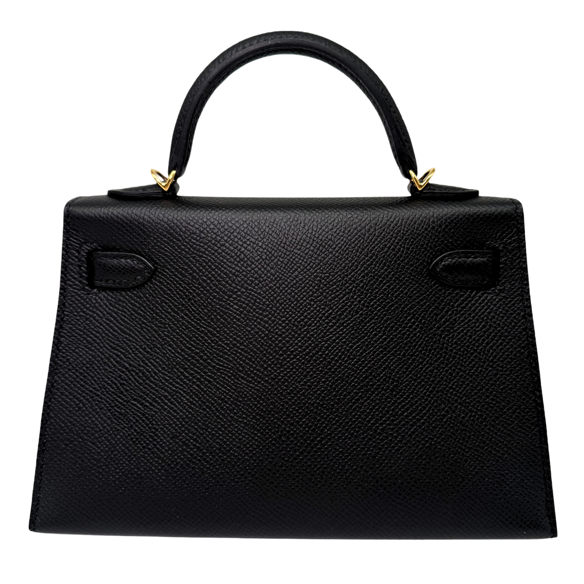 Hermes Mini Kelly Black Epsom Gold Hardware
