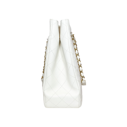 Chanel White Timeless Shopping Tote Bag