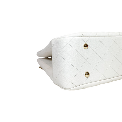 Chanel White Timeless Shopping Tote Bag