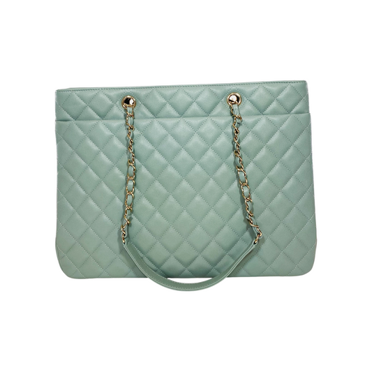 Chanel Green Timeless Shopping Tote Bag