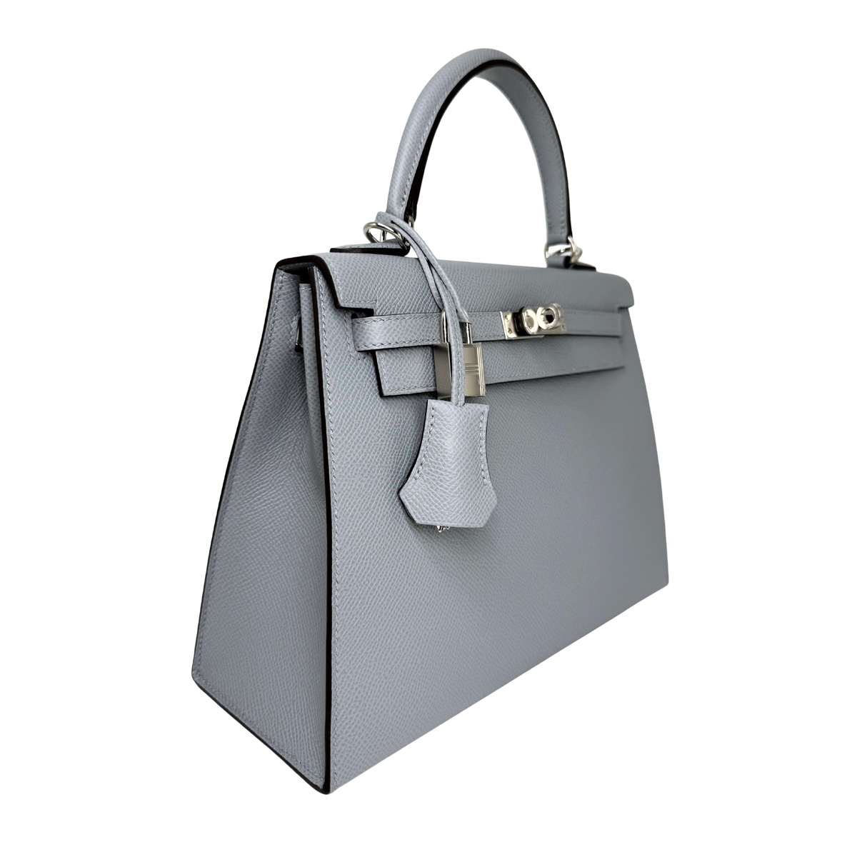 Hermes Kelly 25 Sellier Gris Pantin Epsom Palladium Hardware
