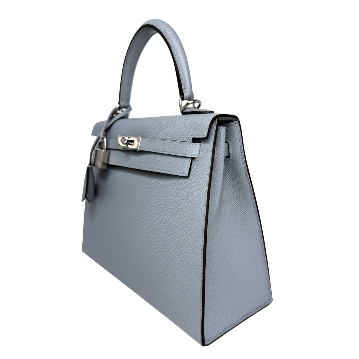 Hermes Kelly 25 Sellier Gris Pantin Epsom Palladium Hardware