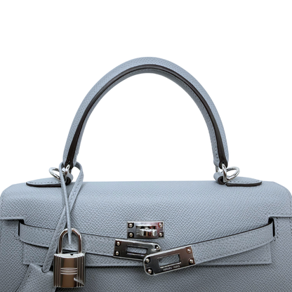 Hermes Kelly 25 Sellier Gris Pantin Epsom Palladium Hardware