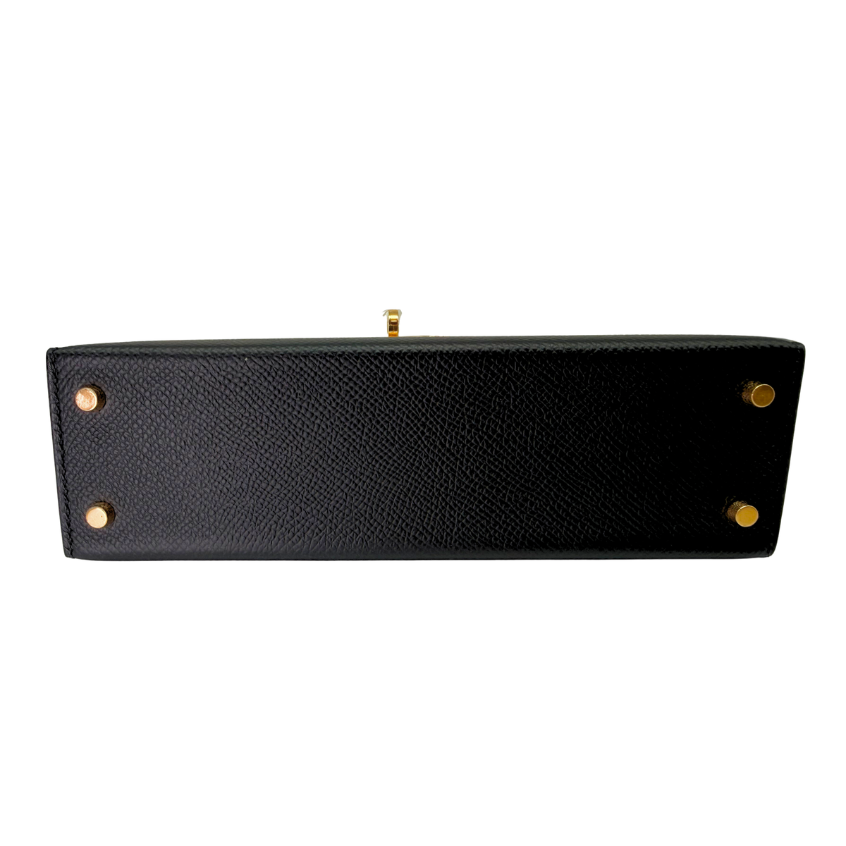 Hermes Mini Kelly Black Epsom Gold Hardware