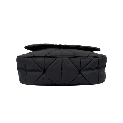 Prada Black Padded Triangle Nylon Shoulder Bag
