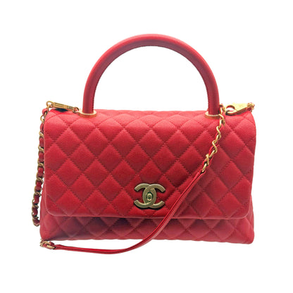 Chanel Small Coco Handle Red Flap