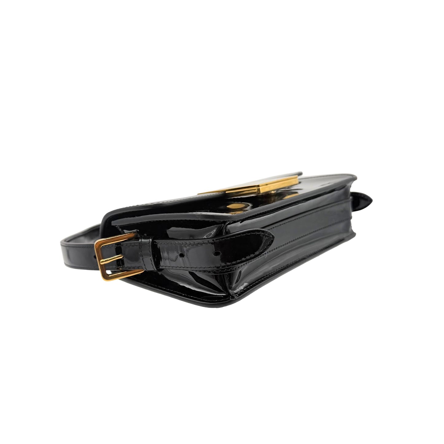 Dior Miss Dior Black Patent Leather Shoulder Bag