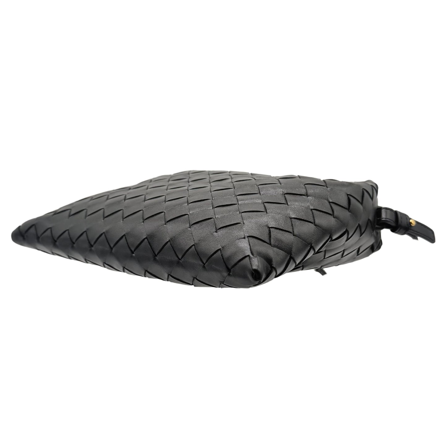 Bottega Veneta Black Mini Hop Bag With Strap