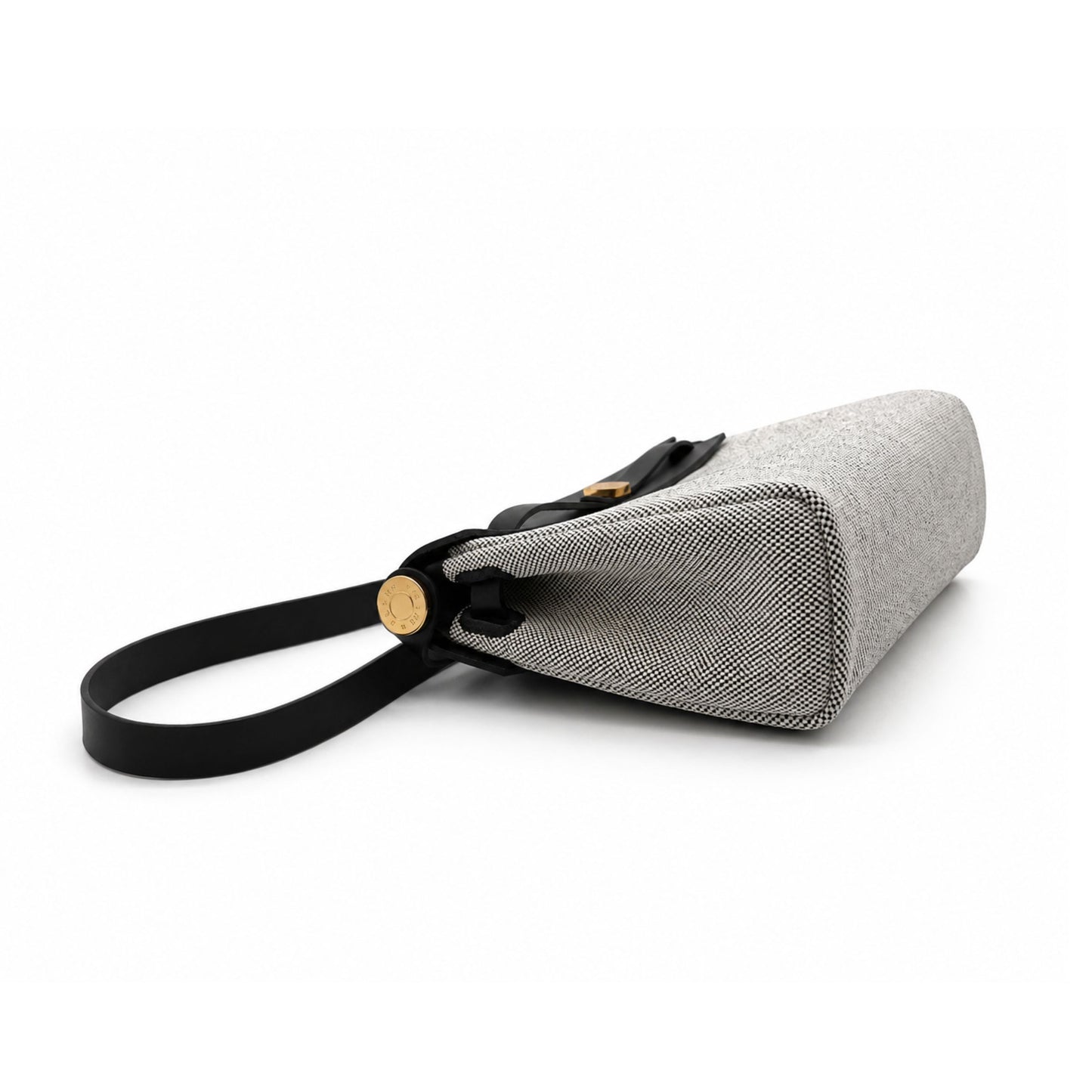 Hermés Mini Herbag in Noir Canvas with Toil