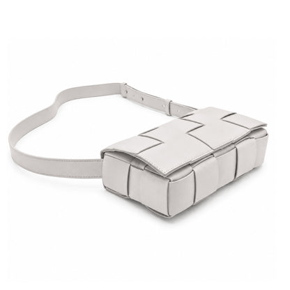 Bottega Veneta White Cassette Shoulder Bag