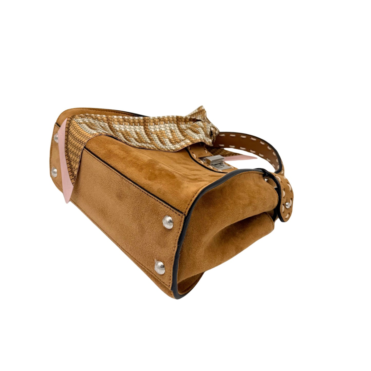 Fendi Suede Stitch Marrone Peekaboo Mini