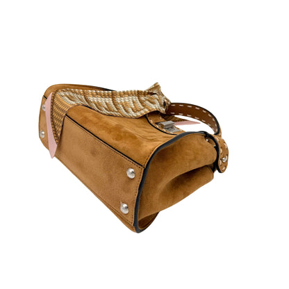 Fendi Suede Stitch Marrone Peekaboo Mini