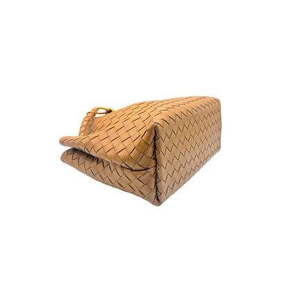 Bottega Veneta Dark Beige Andiamo Medium Bag