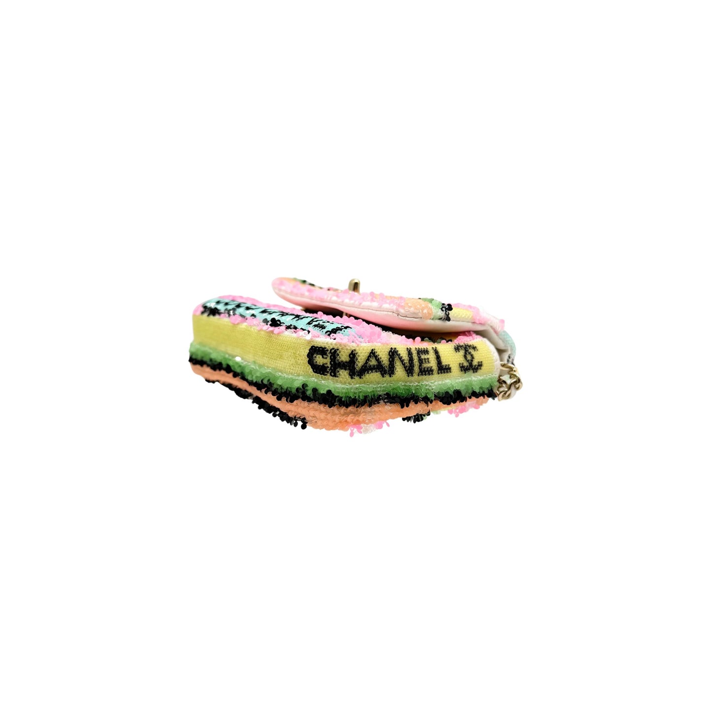Chanel Mini Striped Coco Crossbody Flap Bag