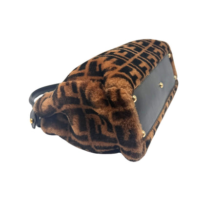 Fendi Brown Black Shearling Peekaboo