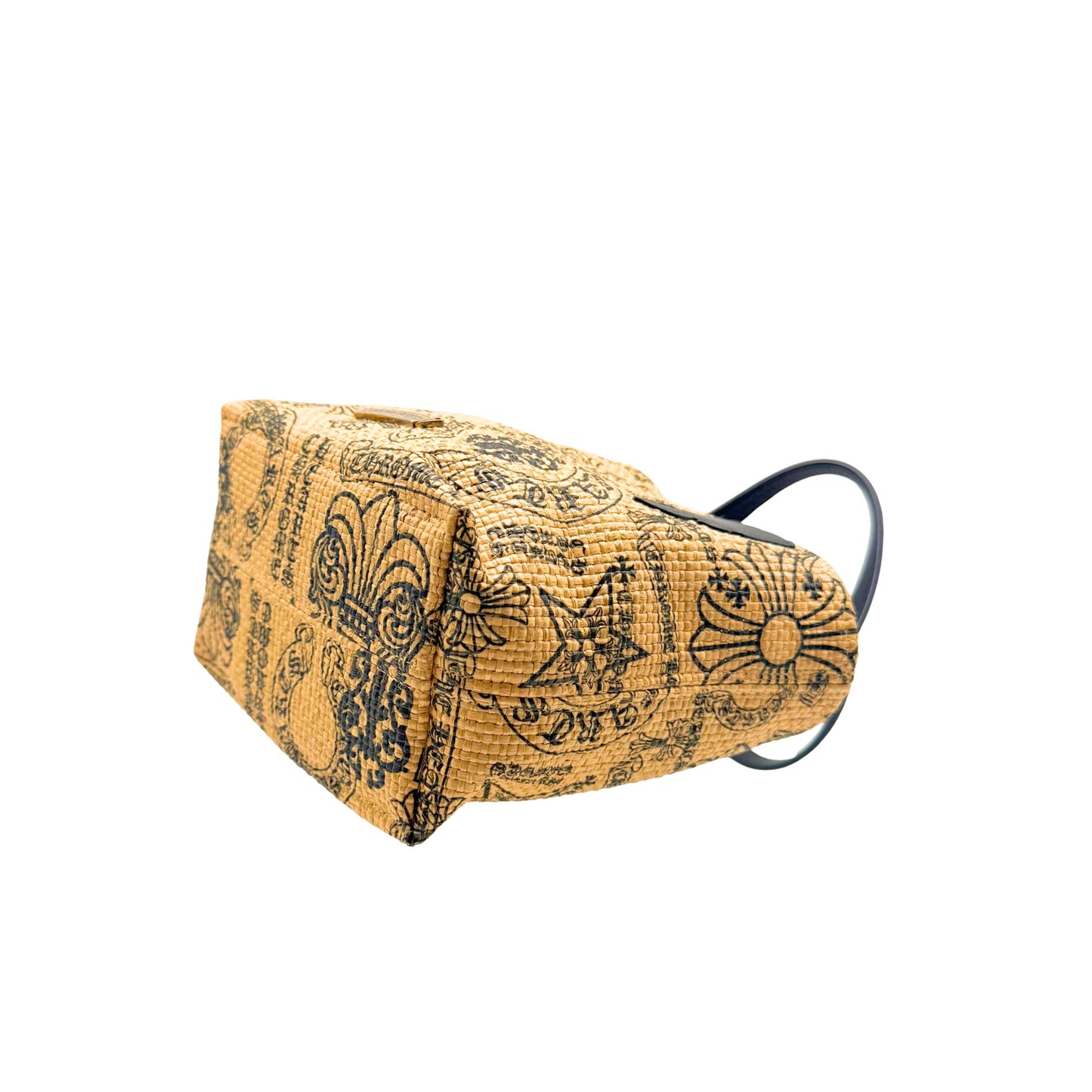 Chrome Hearts Black Straw Logo Tote