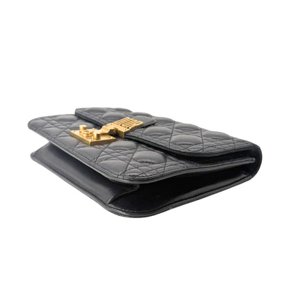 Dior Navy Dior Addict Cannage Flap Bag