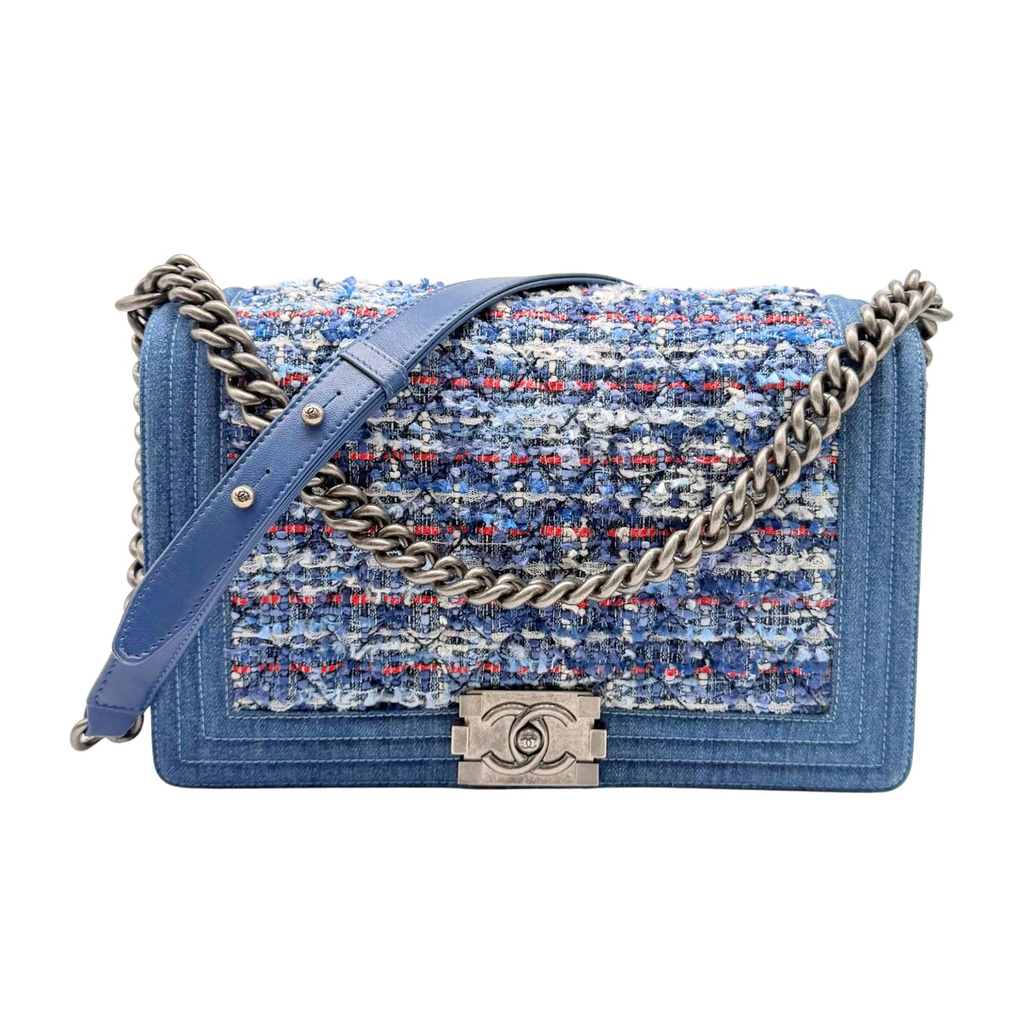 Chanel Medium Denim and Tweed Boy Bag