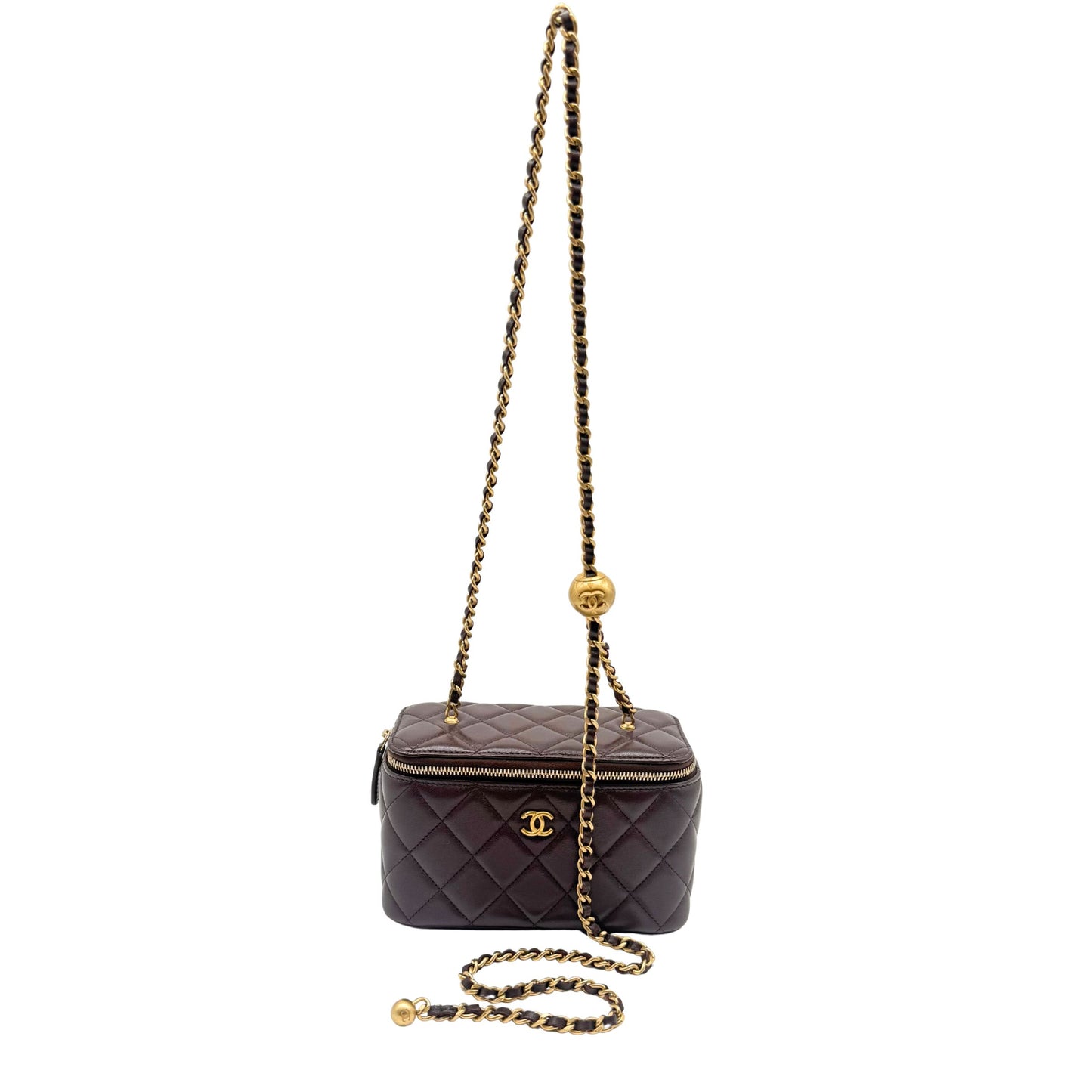 Chanel Vanity Pearl Crush in Dark Burgundy