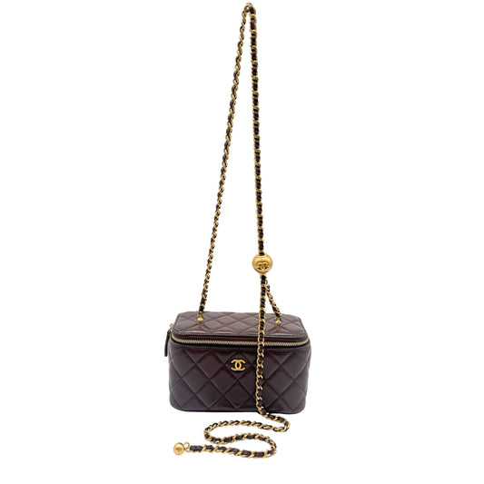 Chanel Vanity Pearl Crush in Dark Burgundy