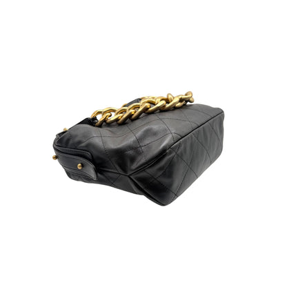 Chanel Daily Hobo Bag in Black with Gold Chain Strap