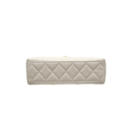 Chanel Kelly Mini Top Handle in White